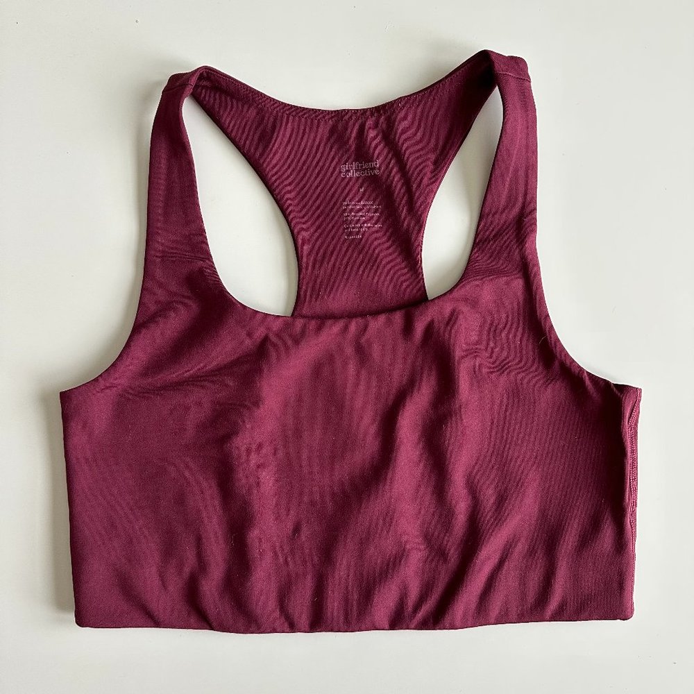 Girlfriend Collective Paloma Racerback Bra Burgundy